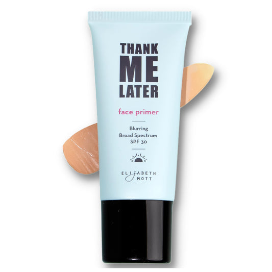 Elizabeth Mott Thank Me Later Blurring Face Primer SPF30 - Liquid Base Primer for Perfect Skin Makeup Application and All-Day Wear - Cruelty-Free Long Lasting Hydrating Power Grip Formula, 30 g