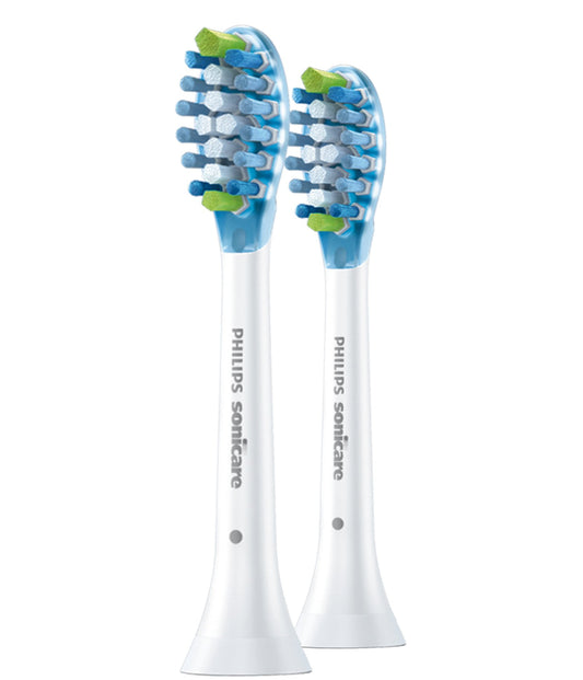 Genuine Philips Sonicare Adaptive Clean replacement toothbrush heads, HX9042/64, White 2-pk