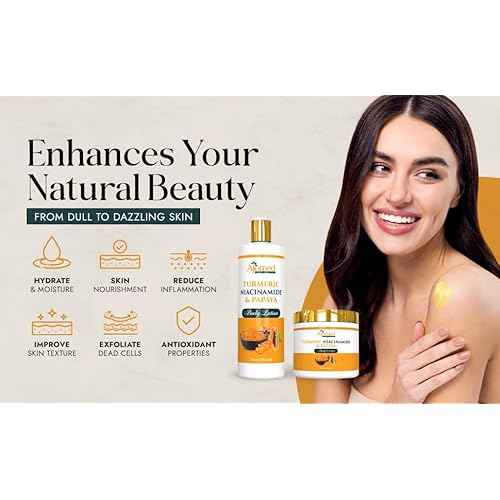 Turmeric body cream? Handmade Niacinamide papaya Turmeric Moisturizer lotion for Dark Spots, Hyperpigmentation, Acne Scars, Evens Tone- turmeric skincare -All Skin Types 8oz (CREAM)
