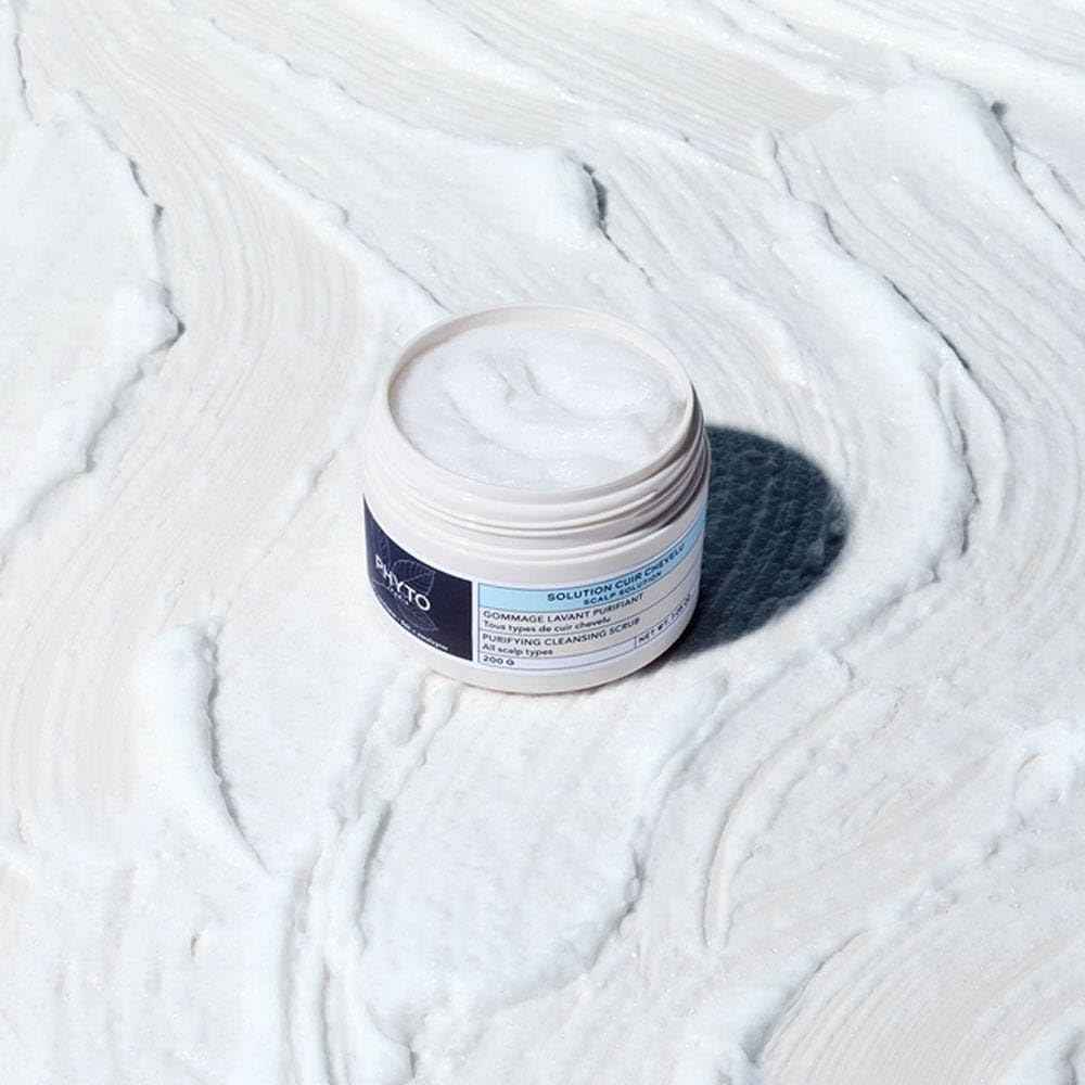 PHYTO SCALP SOLUTIONS Purifying Cleansing Scrub – Exfoliating Sea Salt & Eucalyptus Scalp Detox – Silicone & Sulfate-Free – Refreshes & Balances Oily Scalp – 7.05 oz