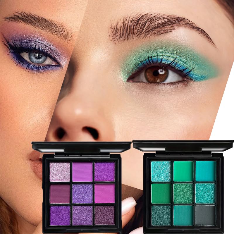Eyeshadow Palette Set 2 Pcs Matte Shimmer Highly Pigmented