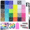 Bedazzling Kit 40000Pcs 30 Colors Flatback Rhinestones 3mm + B7000 Glue