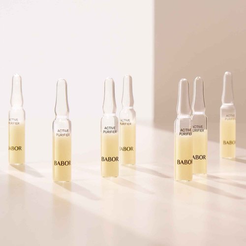 BABOR Active Purifier Ampoule Concentrates for Face with Tea Tree Oil, Refine, Purify, Revitalize Dull and Dry Skin, Clean & Vegan, Results in 7 Days