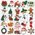 Christmas Temporary Tattoos for Kids, 148 PCS