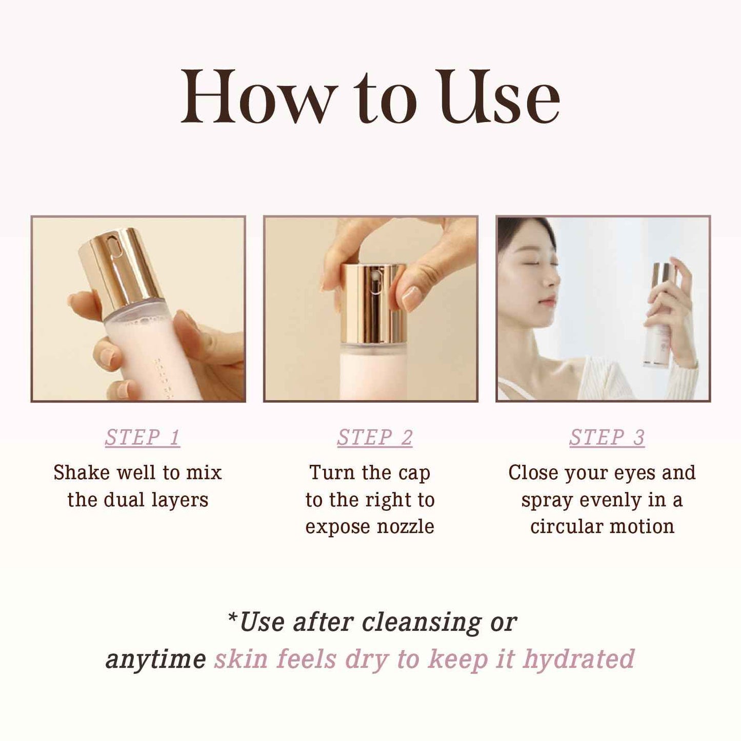 DEARDAHLIA Endless Skin Cream Mist 100ml - Vegan Dual-Layer Cream Mist for Balanced Moisture & Oil, Smooth, Radiant Skin. Perfect for Use Before or After Makeup. Korean Skincare.