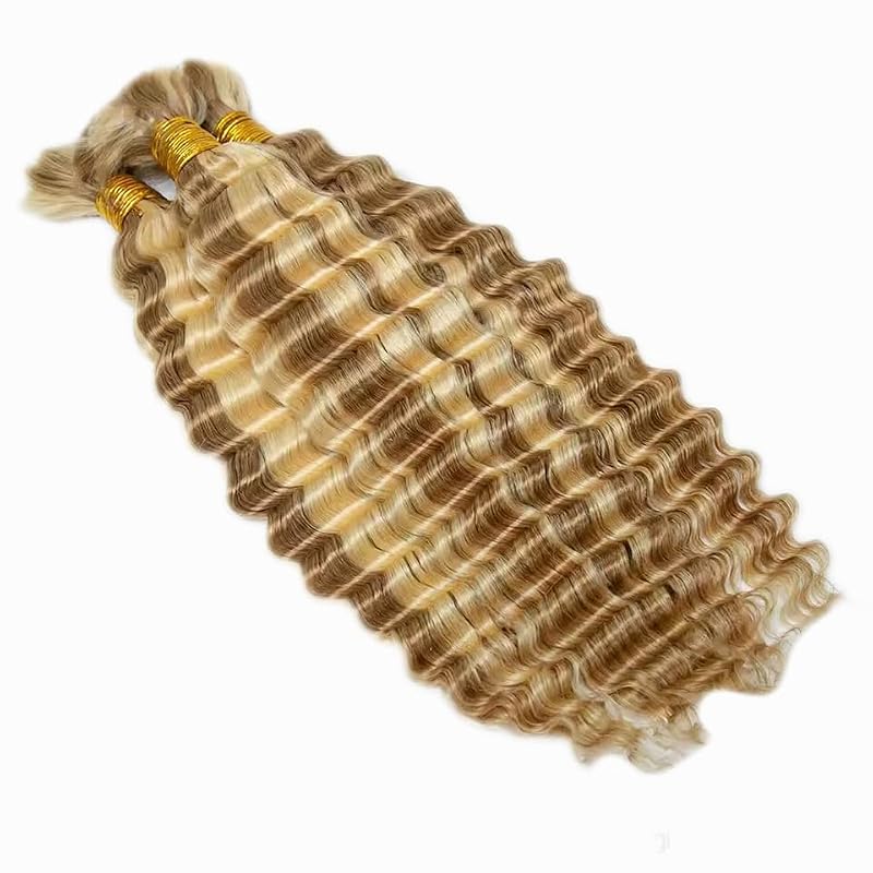 P27/613 Honey Blonde Braiding Hair 3 Bundles 12 Inch