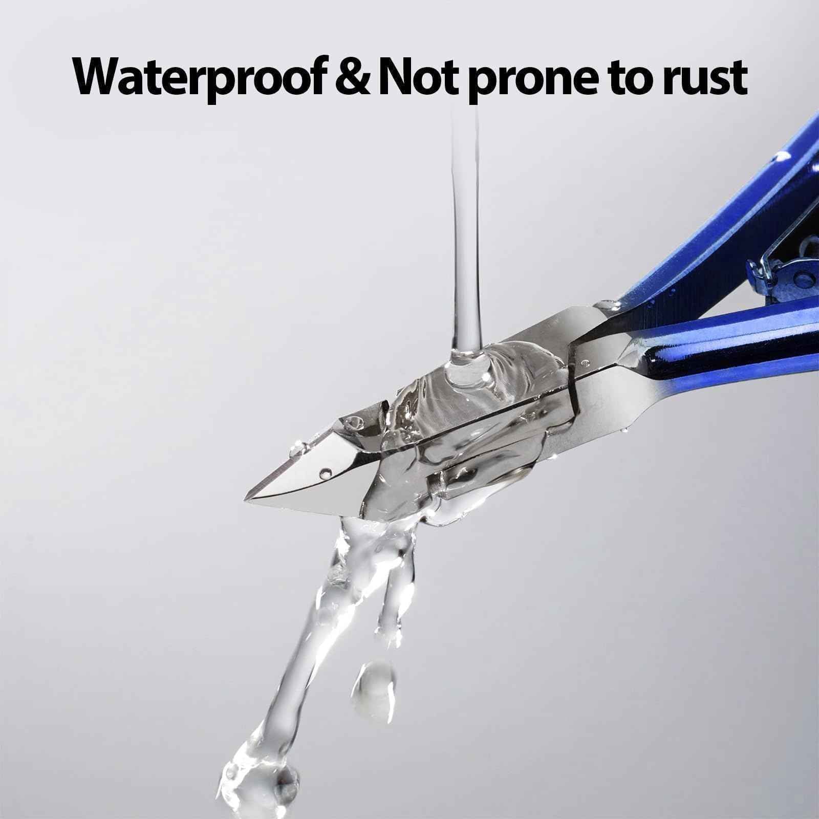 Criyar Cuticle Nippers Kit: Precision Nano-Coated Stainless Steel Cuticle Trimmer Remover for Fingernails and Toenails, Cutter for Manicure Pedicure, Nail Clippers Tools for Women (Blue-Color 1PC)