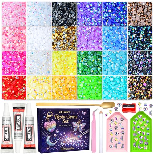 Velmoritha 33,000 Pcs Rhinestone Bedazzling Kit with Tools