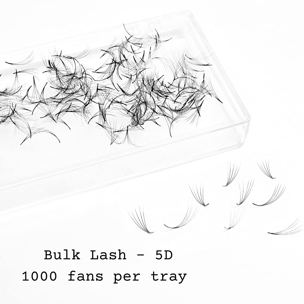 1000pcs Premade Fans Eyelash Extensions - 5D Volume Eyelash Extensions C Curl - 1000 handmade fans - 0.7mm thick (9mm) (14mm)