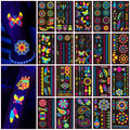 160 Glow in Dark Temporary Tattoos - UV Blacklight Reactive