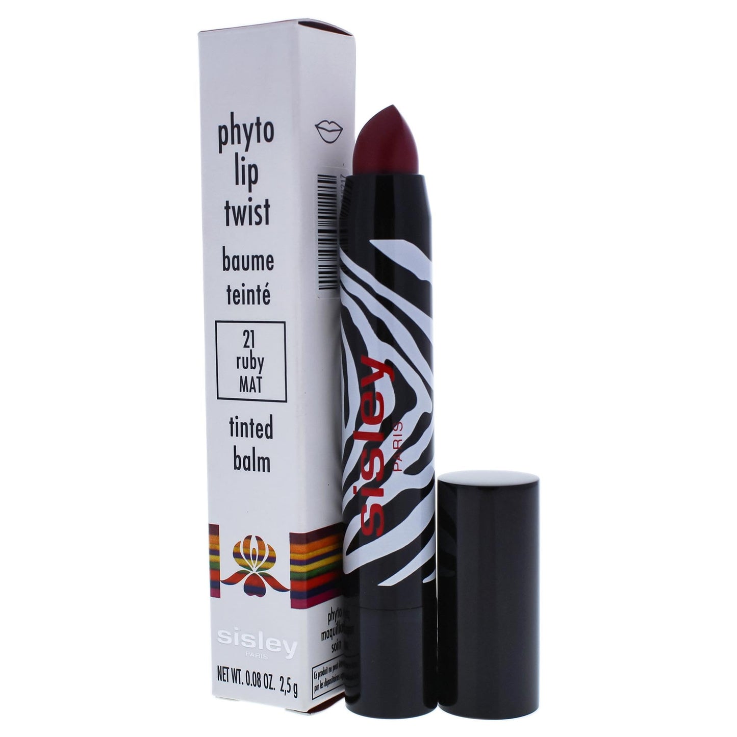 Sisley Phyto Lip Twist, 21 Ruby Mat, 0.08 Ounce