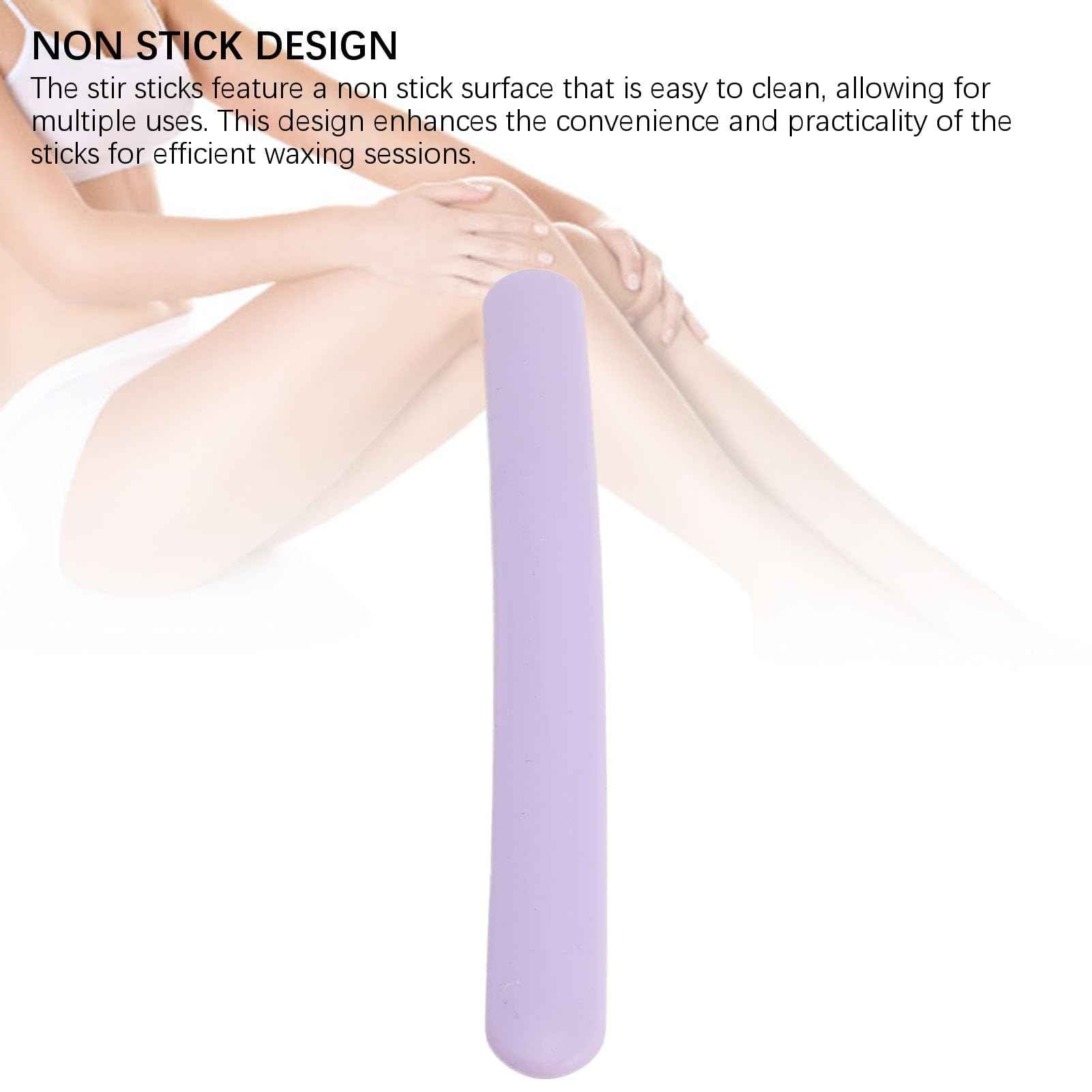 Silicone Wax Spatulas, Reusable Stir Sticks for Hair Removal, Crafts, Non Stick Soft Silicone, Convenient Cleaning, Multi Purpose ()