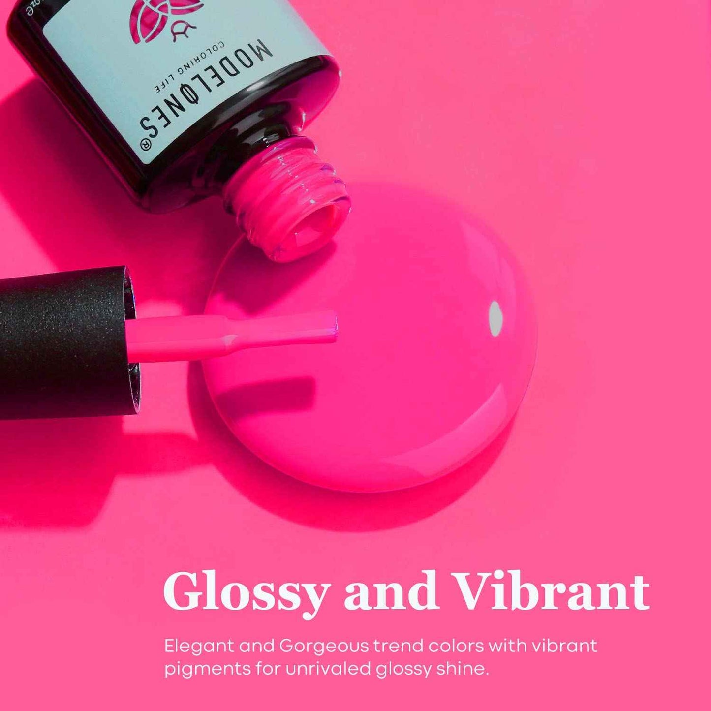 modelones Neon Gel Nail Polish Set, 6 Colors Neon Hot Pink Nail Gel Kit Soak Off Nail Art Gift