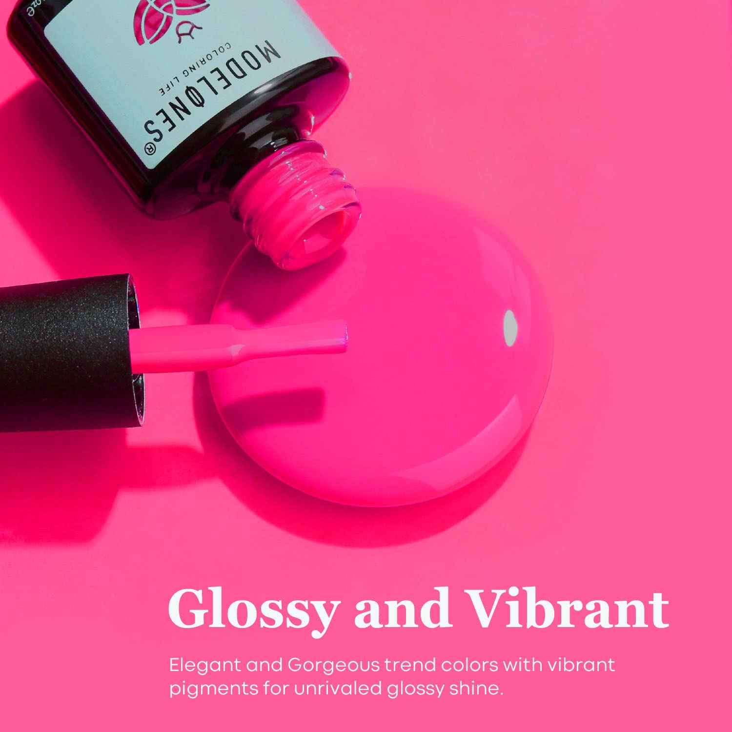 modelones Neon Gel Nail Polish Set, 6 Colors Neon Hot Pink Nail Gel Kit Soak Off Nail Art Gift