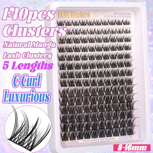 Manga Lash Clusters 8-16MM DIY Eyelash Extensions 140pcs