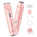 Glow Aura Womens Shaver, Bikini Trimmer for Women, Glow Aura Electric Razor, Comfort 2 in 1 Electric Lady Shaverr, Dual Head Groomer, Glowaura Womens Razor, GlowAura Bikini Shaver Body Grooming Tool