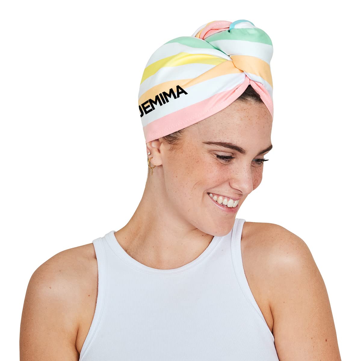 Dock & Bay Customized Turban Hair Towel - for Home & The Beach - Super Absorbent, Quick Dry - Summer - Unicorn Waves - One Size