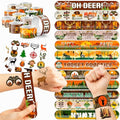 48PCS Hunting Party Set - 24PCS Temporary Tattoos & 24PCS Slap Bracelets - Outdoor Adventure Birthday Supplies, Baby Shower Gifts, Classroom Rewards & Party Decor for Kids (Boys & Girls)