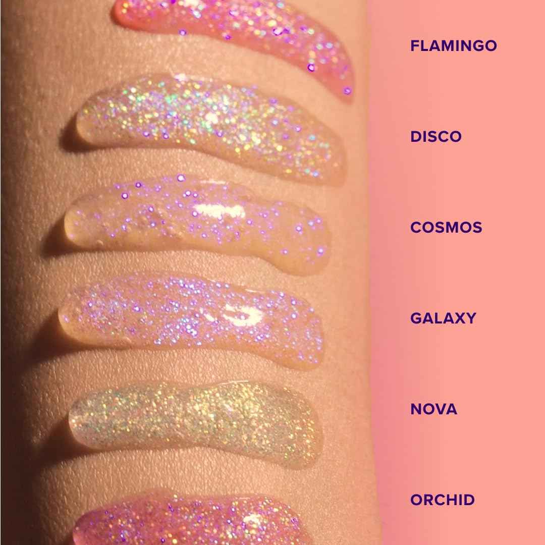 UNICORN SNOT Plant-Based Glitter Lip Gloss Gift Set - Sparkly & Shimmer Lips for Christmas Gift Set | Holographic Lip Gloss, Stocking Stuffers for Holiday | Vegan & Cruelty Free 0.37fl oz 3-Pack