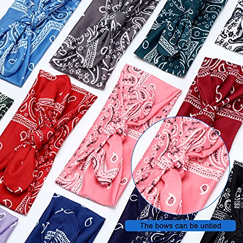 WILLBOND 13-Piece Rabbit Ear Headband Set for Women - Vibrant Colors