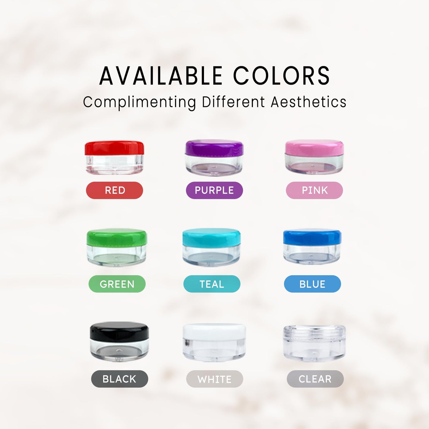 (Quantity: 200 Pieces) Beauticom 5G/5ML Round Clear Jars with White Lids for Lotion, Creams, Toners, Lip Balms, Makeup Samples