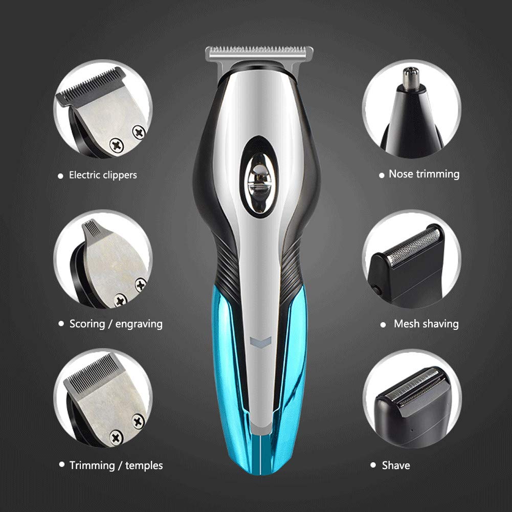 Vtrem Men Beard & Hair Trimmer Kit: 11 in 1 Coldless Hair Clippers for Men Electric Rechargeable Razor Grooming Facial Nose Mustache Intimate Shavers for Men
