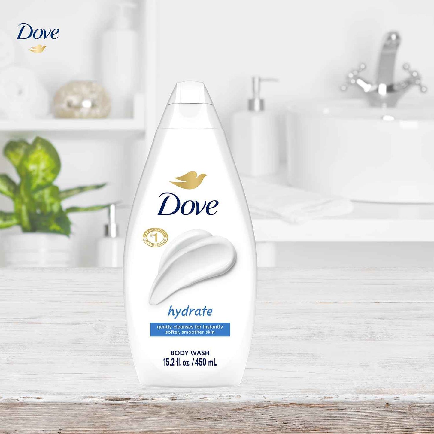 Dove Body Wash, Hydrate 6-Pack – Moisturizing Cleanser for Smooth, Soft Skin, 15.22 Oz Ea
