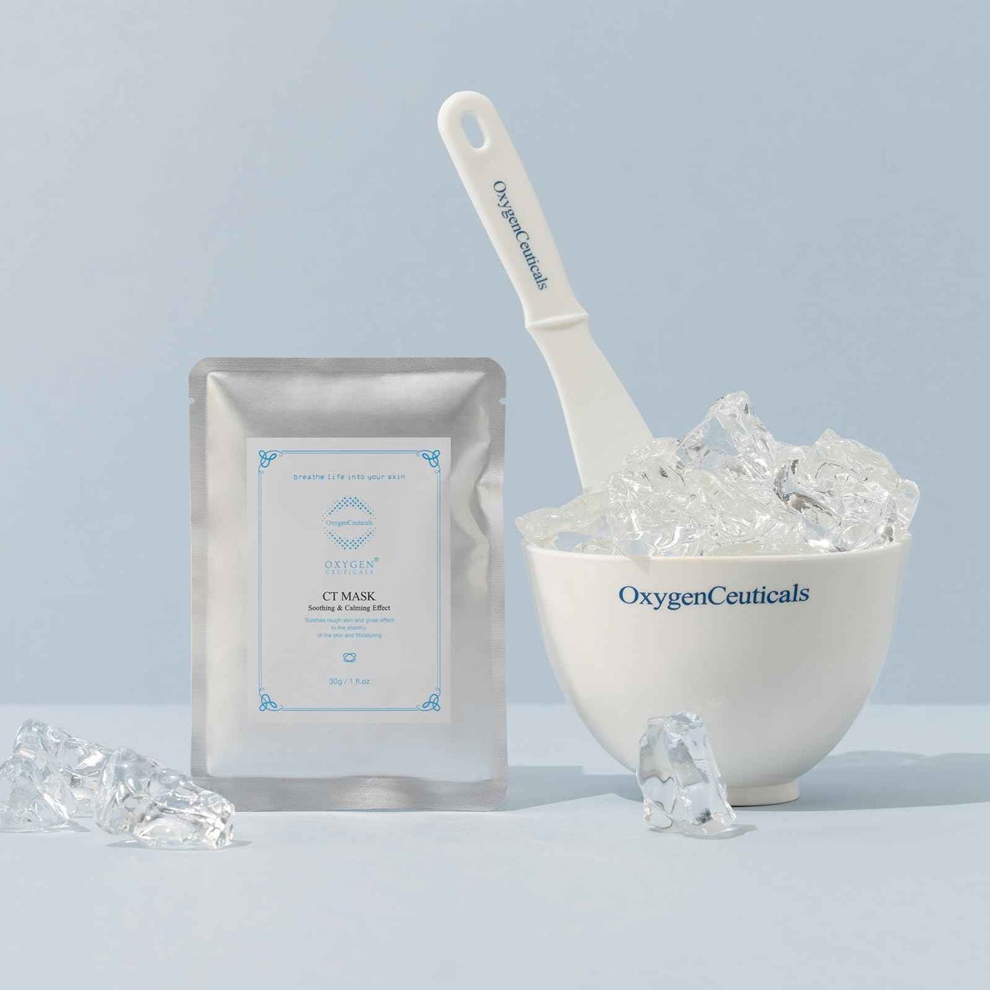 OxygenCeuticals CT Mask – Premium Menthol Cooling & Calming Peel-Off Algae Mask for Face (30g x 5 Packs)