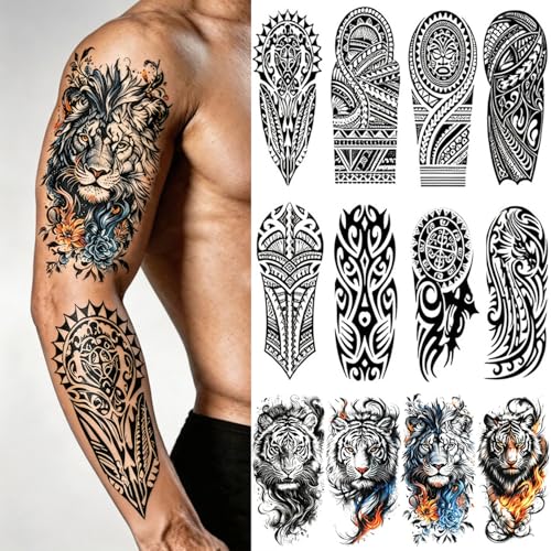 Temporary Tattoo Stickers - 23 Sheets Tribal & Animals