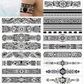 GLARYYEARS Arm Band Temporary Tattoo - 18 Pack Super Long size, Realistic & Boho Polynesian Maori Style Fake Tattoos, ArmBand Tattoos for Wrist, Ankle Circle, Floral, Tribal and Totem