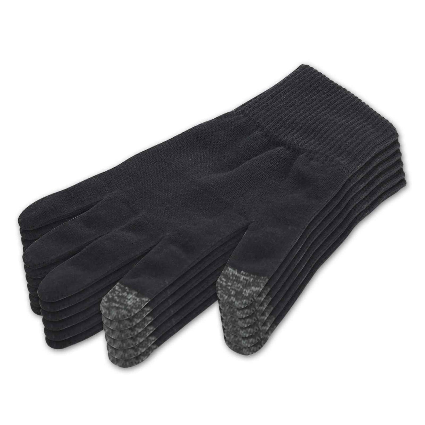 Donfri 6 Pairs Cotton Moisturizing Gloves Men Touchscreen Fingers for Eczema Dry Hands Hand Care Overnight Moisturizing (Large-Black)