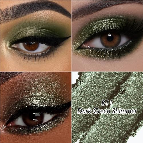 Wugbc Dark Green Shimmer Eyeshadow Stick B11 Dual-Ended Makeup Primer & Smudger