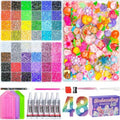 48-Color Bedazzling Kit with 100 Reusable Resin Charms