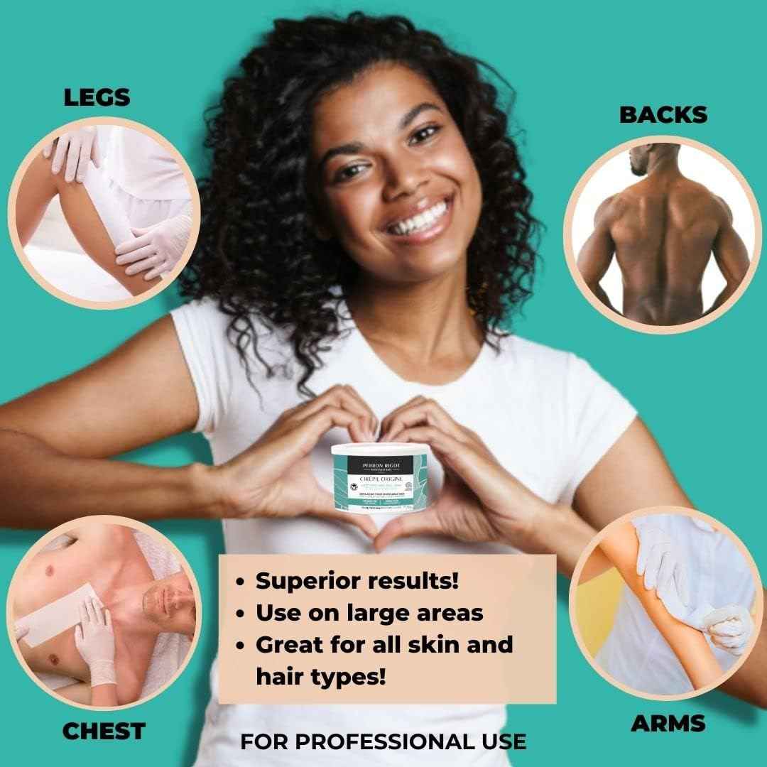 Cirepil - Origine - 400g / 14.11 oz Wax Tin - COSMOS Certified Organic Wax - Free of Colorants, Fragrance, Petrochemicals and Minerals - Thin Gel Texture - Perfect for Large Areas - Strips Needed