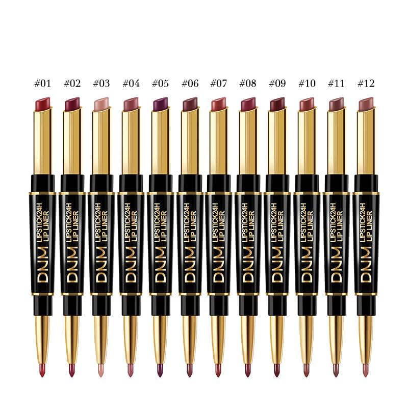 3-Piece 2-in-1 Lip Liner & Lipstick Set – Matte 24HR Wear