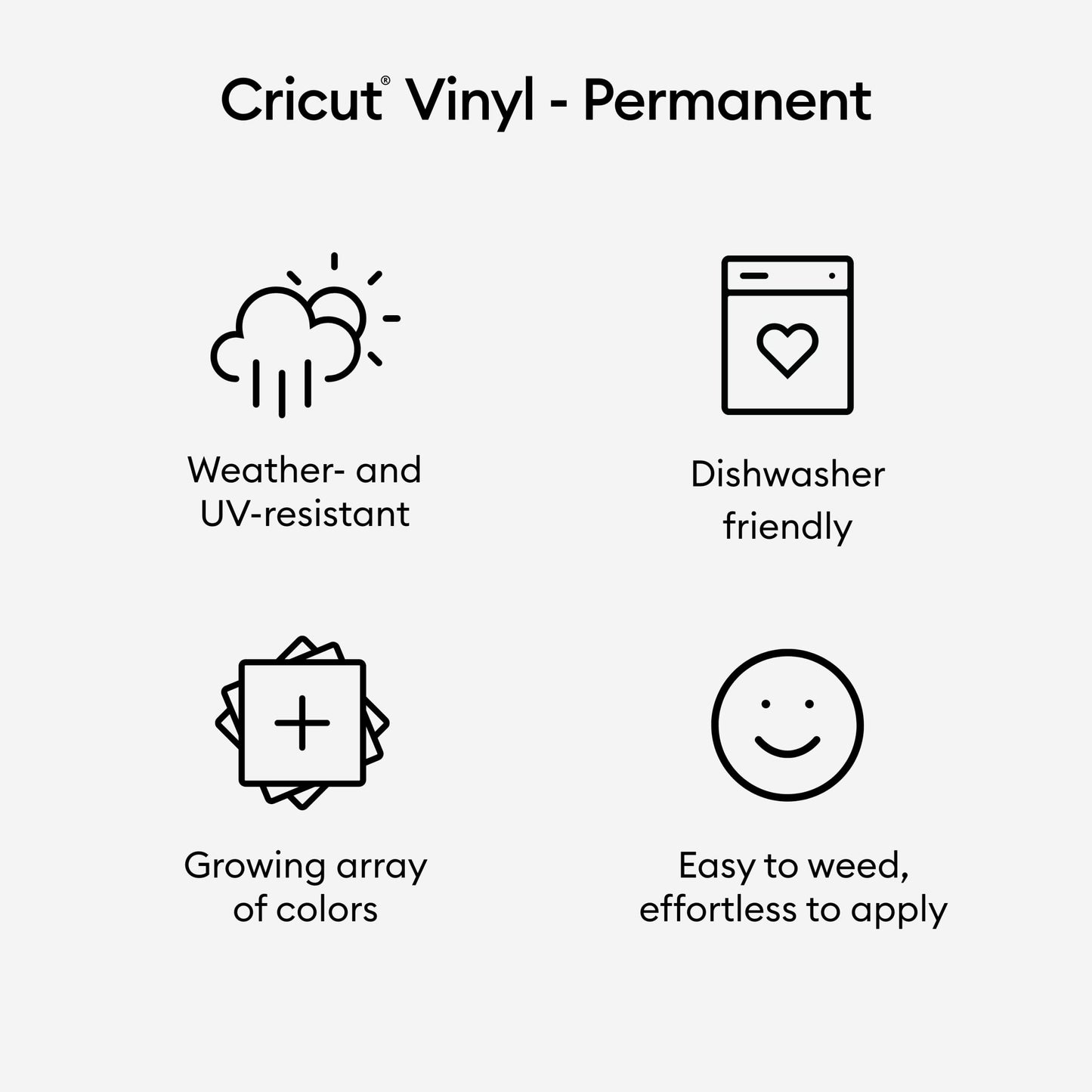 Cricut Premium Permanent Vinyl (12" x 48"), Strong Adhesive Lasts for 3 Years, UV & Water-Resistant, Perfect for Indoor-Outdoor DIY Projects, Compatible with Cricut Machines, Gold