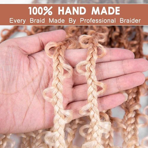 7 Packs Butterfly Locs Crochet Hair 24 Inch Crochet Box Braids Pre Looped Butterfly Box Braids Crochet Hair Crochet Braids for Women (24 Inch,7 Pack,1B/30/613)