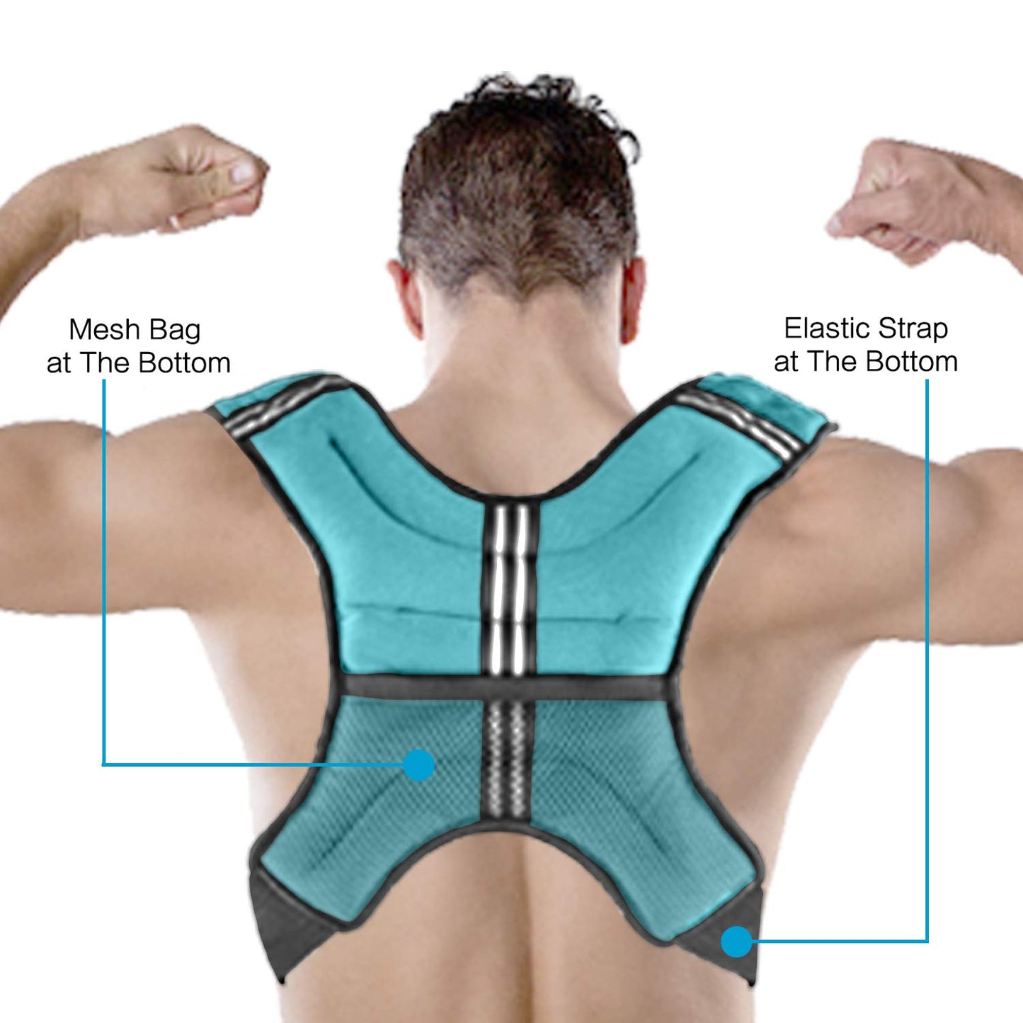 Henkelion Weighted Vest Weight Vest for Men Women Kids Weights Included, Body Weight Vests Adjustable for Running, Training Workout, Jogging, Walking - Blue - 8 Lbs