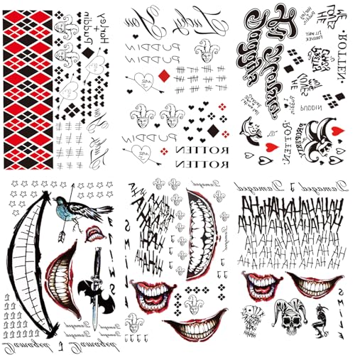 Temporary Tattoo Stickers - 6 Sheets Waterproof Fake Tattoos