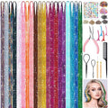 20 Colors Fairy Hair Tinsel Kit - 4000 Strands, 48in Heat Resistant