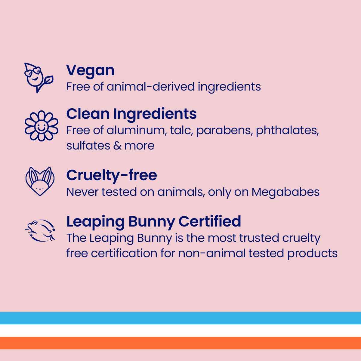 Megababe Daily Deodorant - Rosy Pits | 72 hour Odor Protection | Aluminum-Free, Clear & Clean | 2.6 oz - 2 Pack