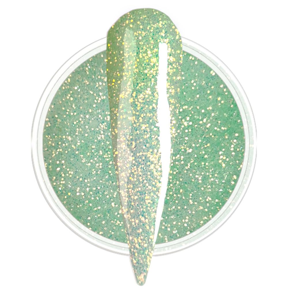 Glow in the dark Glitter Acrylic Nail Powder Green Colors 1OZ (AP073) for Spring Nail Art Design