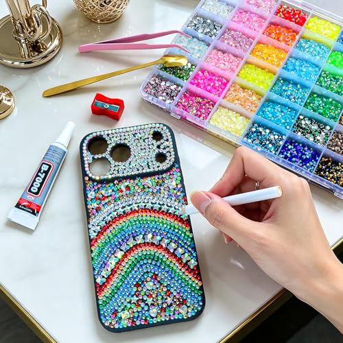 33000Pcs Bedazzling Kit, 42 Colors Rhinestones with B7000 Glue
