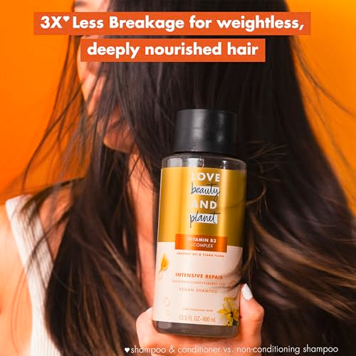 Love Beauty and Planet Conditioner with Vitamin B3 Coconut Oil & Ylang Ylang for Intensive Repair for Damaged Hair Sulfate, Silicone, & Paraben Free. Cruelty-Free. 13.5 oz