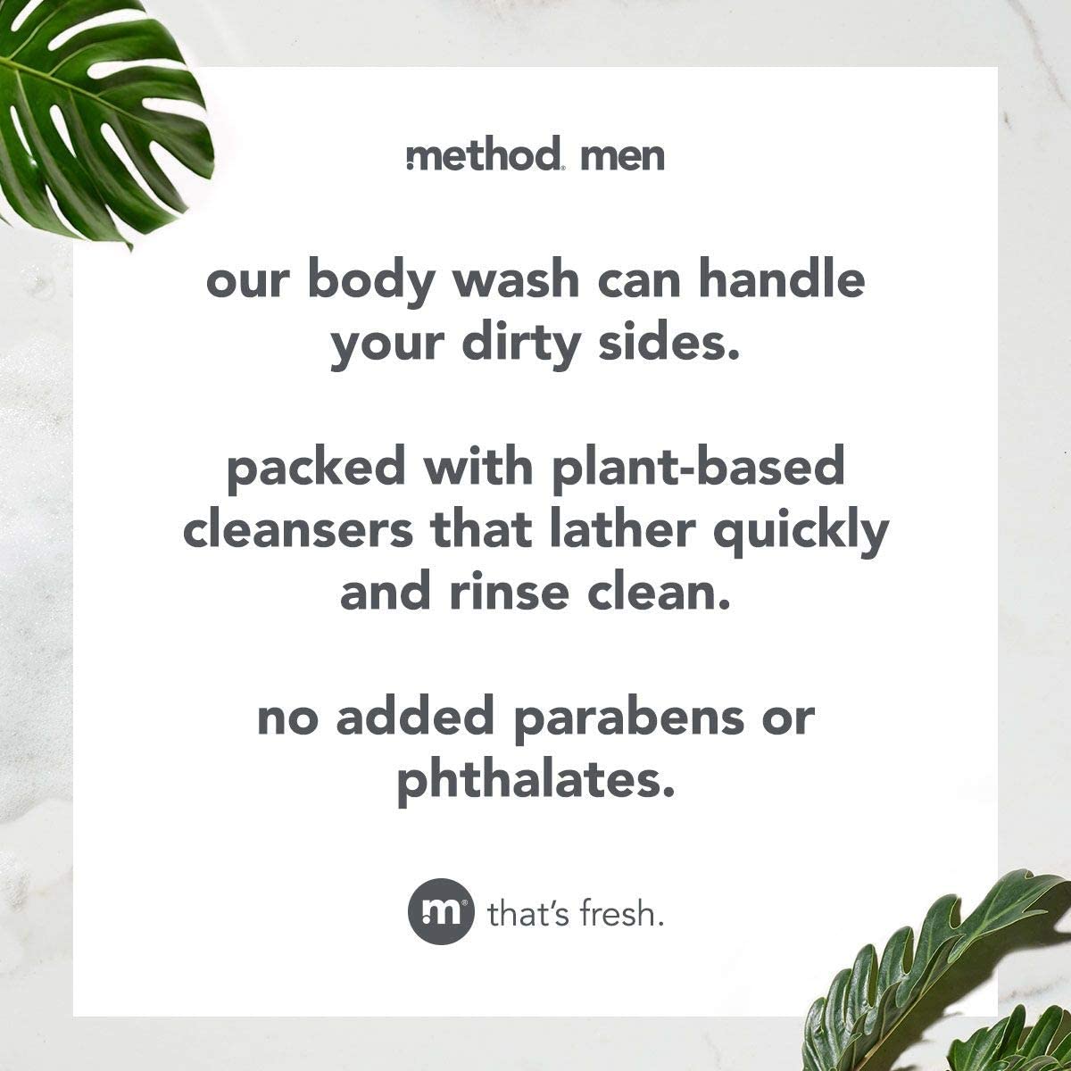 Method Men Body Wash, Glacier + Granite, Paraben and Phthalate Free, 18 FL Oz (Pack of 3)