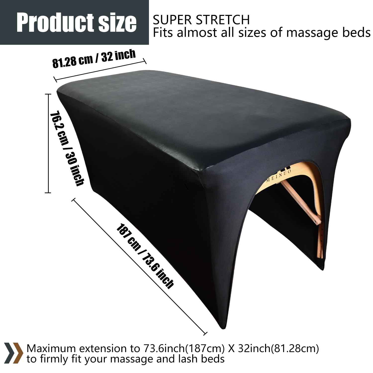 32Inch Lash Bed Cover 1 Pack|PU Leather Massage Table Cover|Soft Comfortable Spa Bed Cover for Salons Spa Home Use