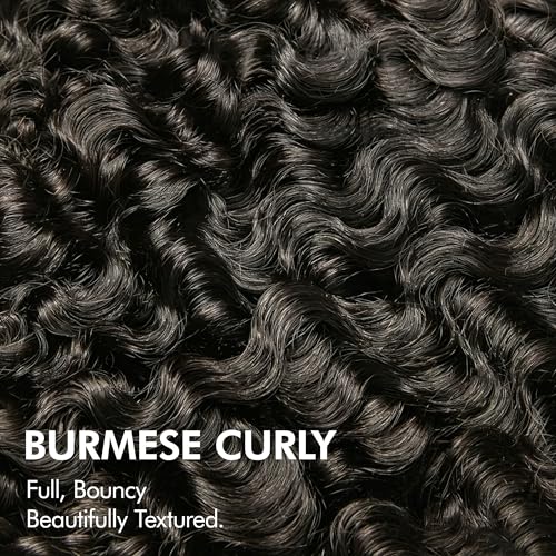 Burmese Curly Hair Bundles 20 22 24 Inch 3C4A Water Wave