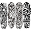Tribal Totem Temporary Sleeve Tattoos - 4 Sheets, Waterproof
