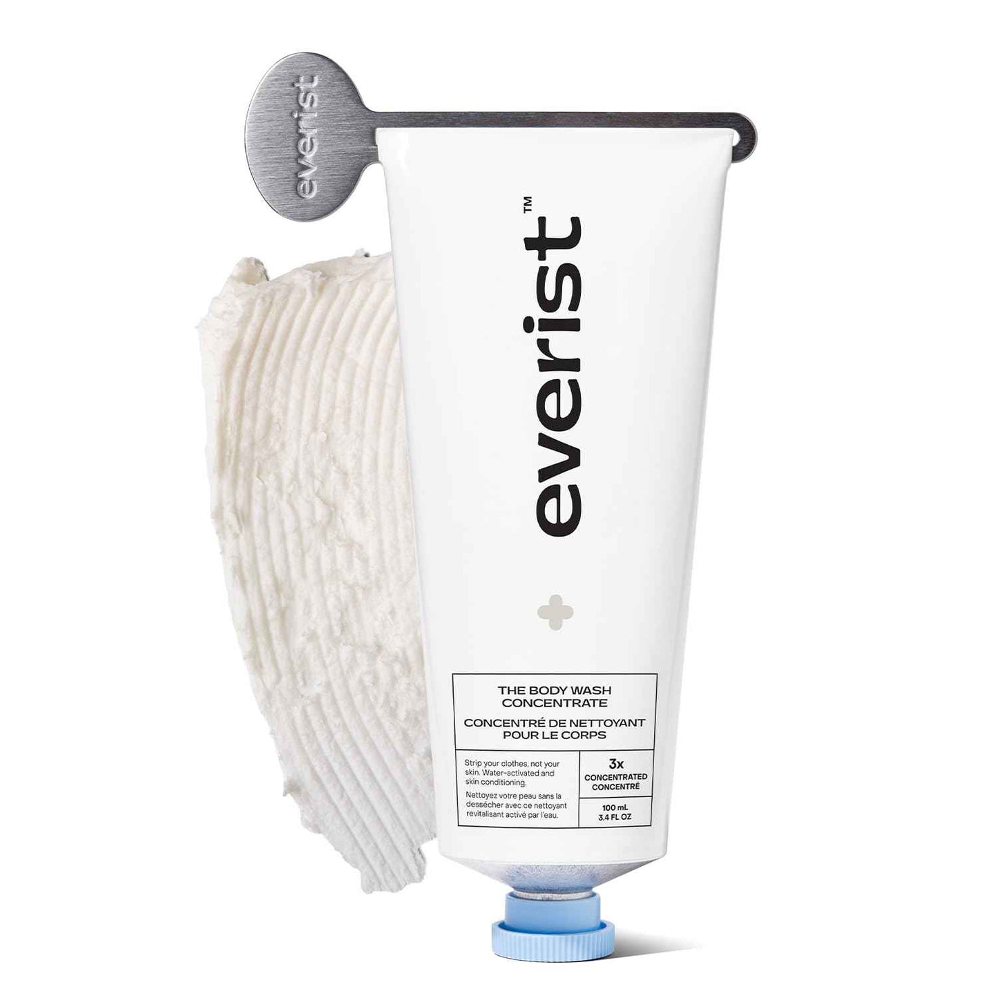 Everist Body Wash Concentrate – Waterless Hydrating Cream Cleanser with Aloe Vera & Glycerin – Skin-Soothing, Plant-Based, Vegan – 3.4 fl oz