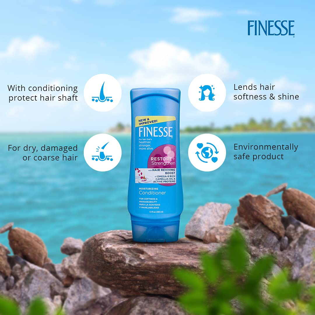 Finesse Restore + Strengthen, Moisturizing Conditioner 13 oz (Pack of 6)